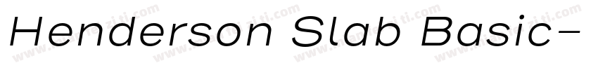 Henderson Slab Basic字体转换